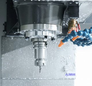 CNC machining in UAE: A close-up image of a CNC machine spindle