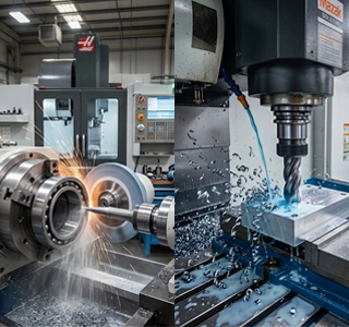 Compare CNC grinding and milling